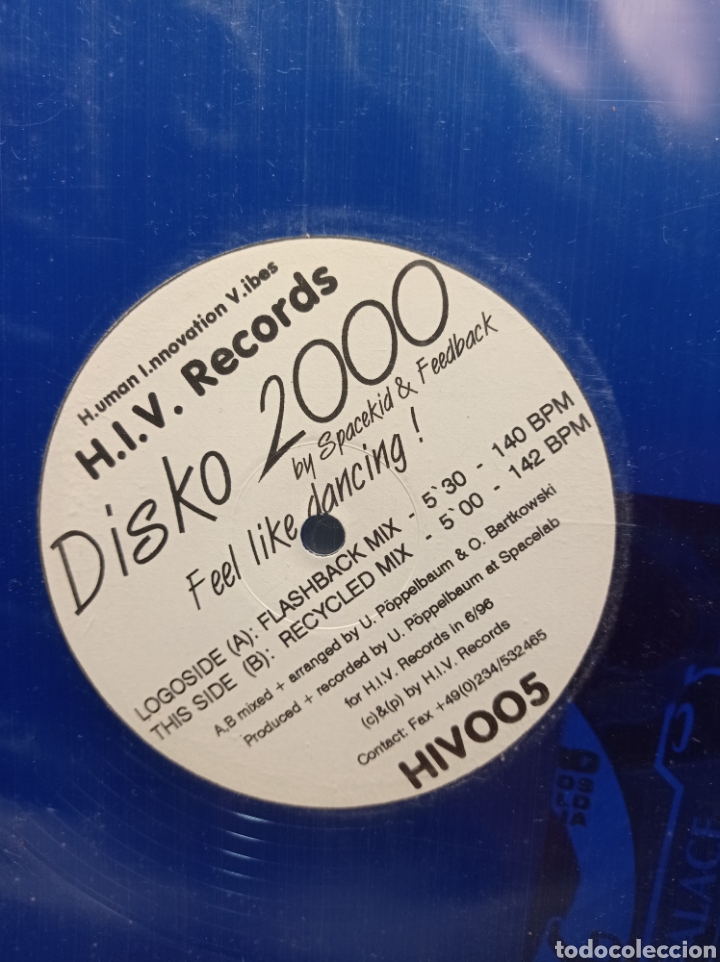 Discos de vinilo: MAXI SINGLE DISCO 2000 FEEL LIKE DANCING - Foto 3