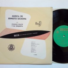 Discos de vinilo: LP 10 PULGADAS: STANLEY BLACK Y SU ORQUESTA - MÚSICA DE LECUONA (DECCA, 1955) - LATIN, EXOTICA -. Lote 337693798