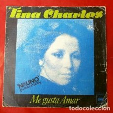 Discos de vinilo: * TINA CHARLES (SINGLE 1976) ME GUSTA AMAR - I LOVE TO LOVE - DISCO FEVER