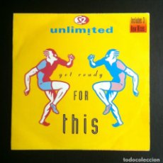 Dischi in vinile: 2 UNLIMITED - GET READY FOR THIS - SINGLE PROMO 1991 - BLANCO Y NEGRO. Lote 338052683
