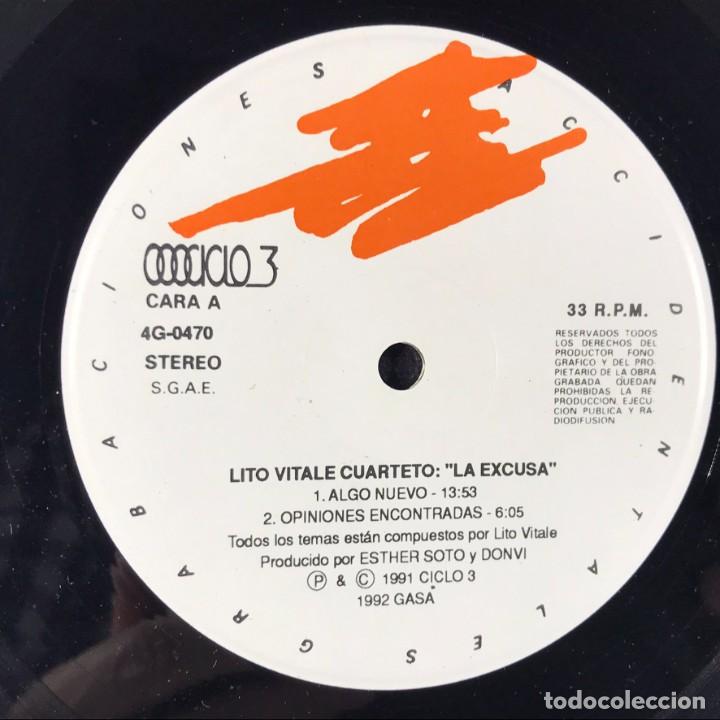 Discos de vinilo: Lito Vitale Cuarteto &ndash; La Excusa - Vinyl, LP, Album - - Foto 5