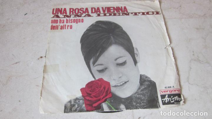 Disques de vinyle: ANNA IDENTICI - UNA ROSA DA VIENNA - VERGARA 1966