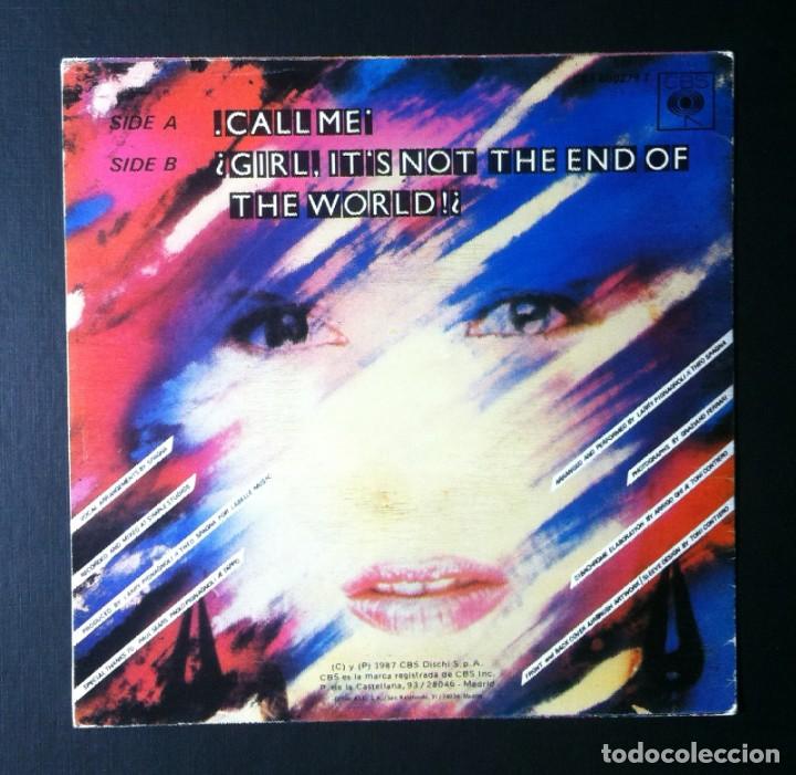 Discos de vinilo: SPAGNA - Call Me- SINGLE PROMO 1987 - CBS - Foto 2