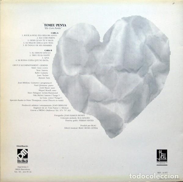 Discos de vinilo: Tomeu Penya &lrm;&ndash; Els Cors Ferits - Foto 2