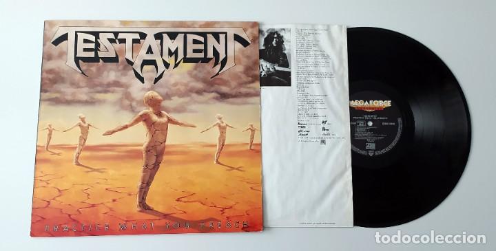 Discos de vinilo: LP TESTAMENT - PRACTICE WHAT YOU PREACH - Foto 3