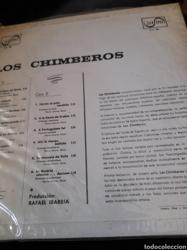 Discos de vinilo: Vinilo de Los Chimberos, Carpintero de Fama - Foto 2