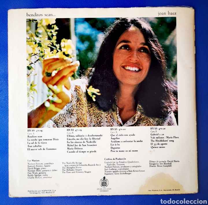 Discos de vinilo: JOAN BAEZ - BENDITOS SEAN - DOBLE LP - Foto 2