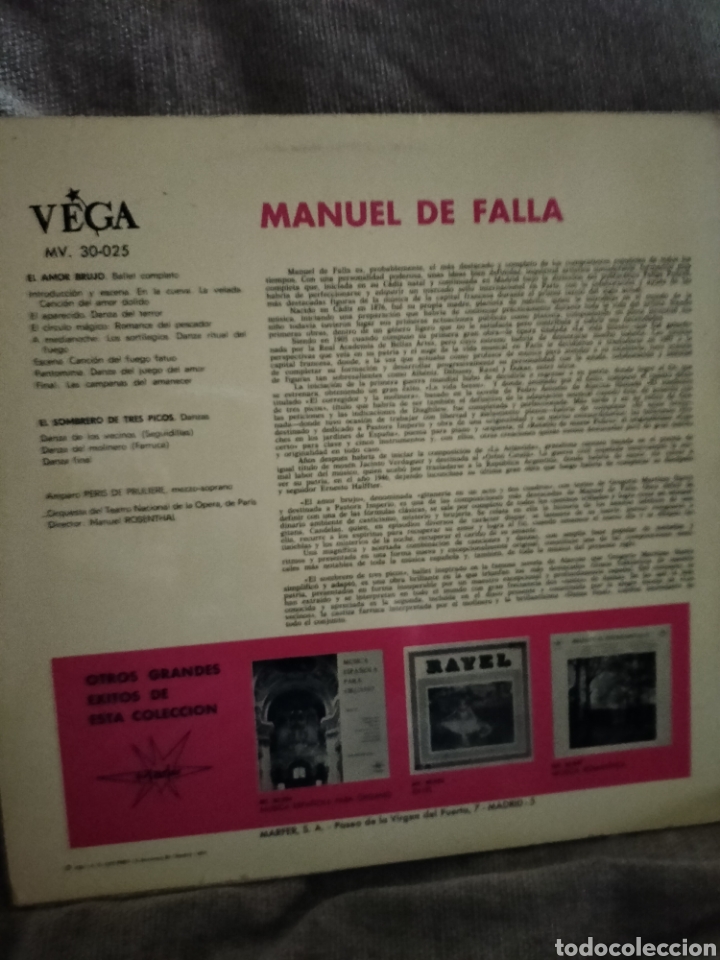 Discos de vinilo: Disco vinilo Manuel de Falla - Foto 2
