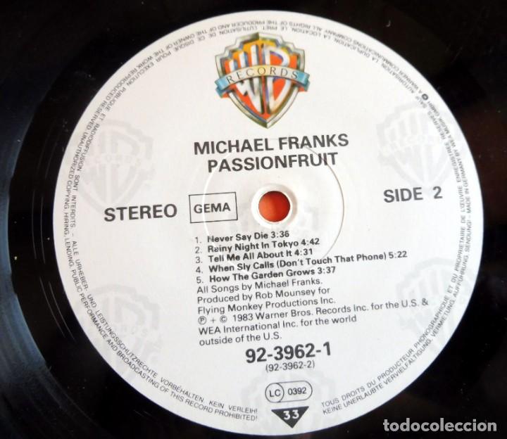 Discos de vinilo: LP - MICHAEL FRANKS - PASSIONFRUIT - WB 92-3962-1 - - Foto 4