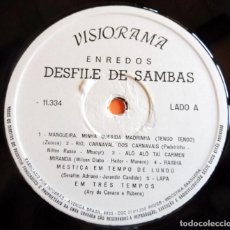 Discos de vinilo: LP - ENREDOS - DESFILE DE SAMBAS - VISIORAMA - BRASIL 11.334 - SOLO DISCO, NO CARÁTULA. Lote 338347293