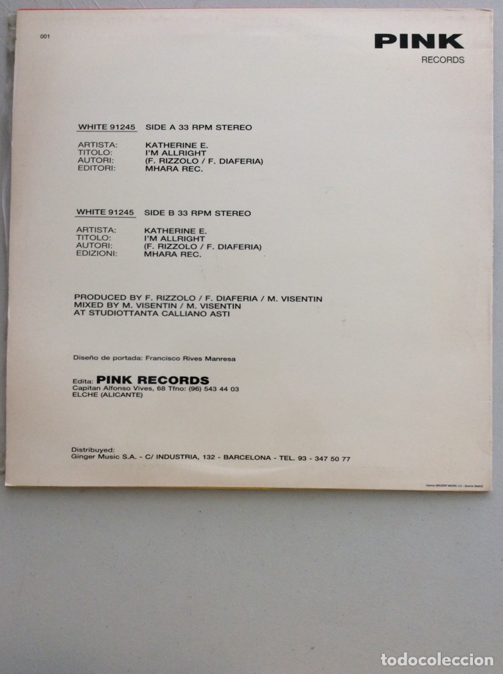 Discos de vinilo: I&rsquo;m allright. Katherine E. - Foto 2
