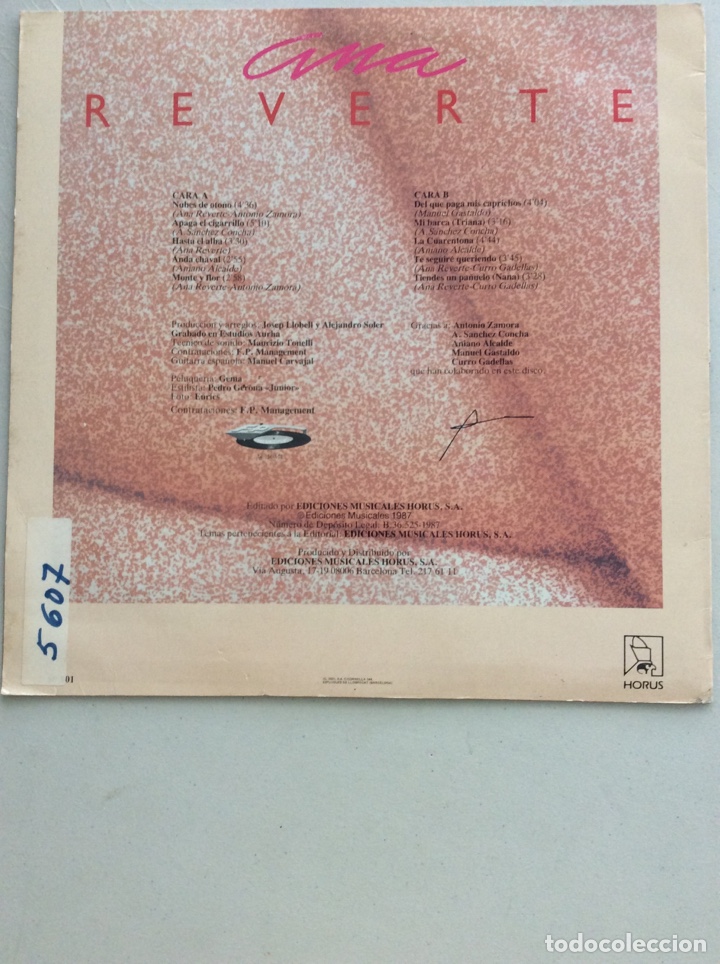Discos de vinilo: Ana Reverte. Nubes de oto&ntilde;o. - Foto 2