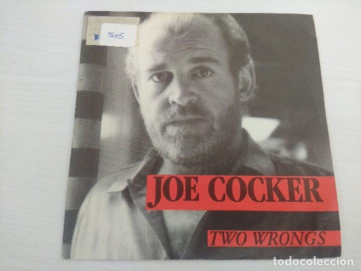 Discos de vinilo: JOE COCKER/TWO WRONGS/SINGLE. - Foto 1