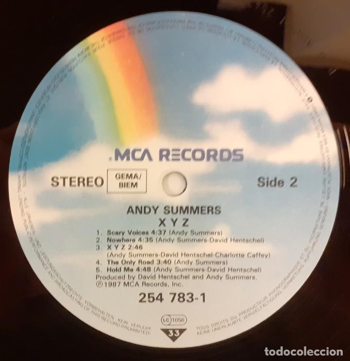 Discos de vinilo: ANDY SUMMERS &rdquo;X Y Z&rdquo; MCA RECORDS 1987 COMO NUEVO!! - Foto 5