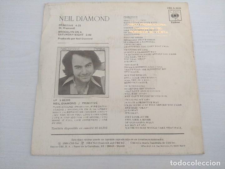 Discos de vinilo: NEIL DIAMOND/PRIMITIVE/SINGLE PROMOCIONAL. - Foto 3