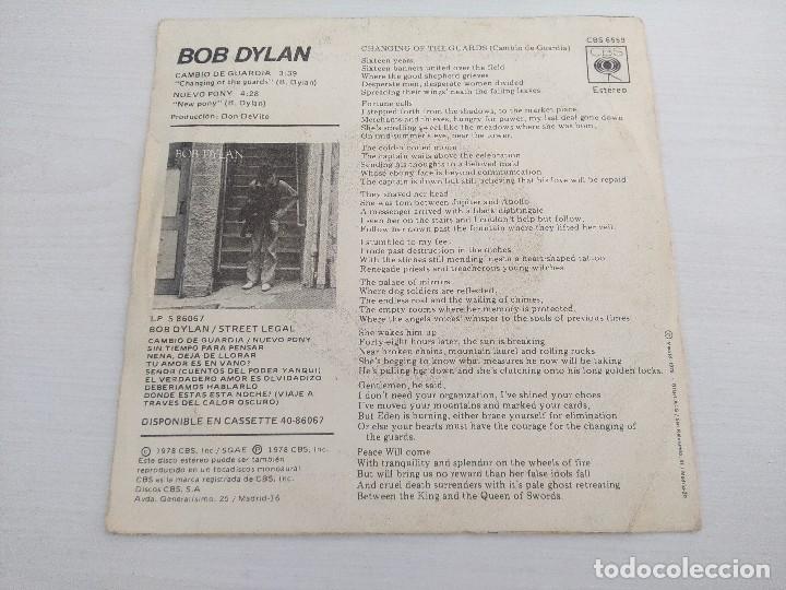 Discos de vinilo: BOB DYLAN/CAMBIO DE GUARDIA/SINGLE. - Foto 3