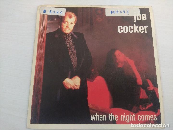 Discos de vinilo: JOE COCKER/WHEN THE NIGHT COMES/SINGLE. - Foto 1