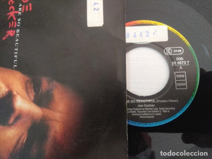 Discos de vinilo: JOE COCKER/YOU ARE SO BEAUTIFUL/SINGLE. - Foto 2