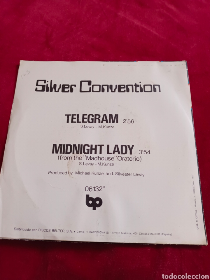 Discos de vinilo: Vinilo single Eurovisi&oacute;n 1977 - Silver Convention - Telegram - Foto 2