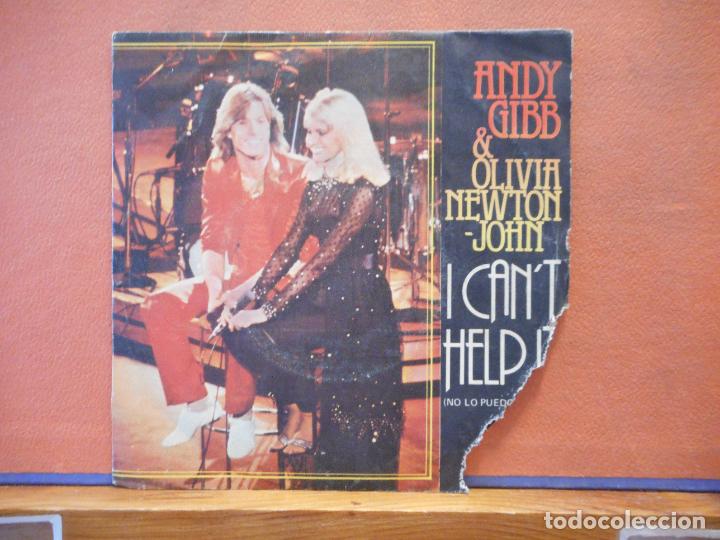 Discos de vinilo: SINGLE. ANDY GIBB & OLIVIA NEWTON-JOHN. I CANT HELP IT. - Foto 1