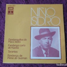 Discos de vinilo: NIÑO ISIDRO, VINYL 7” EP 1973 SPAIN J 016-21.039. Lote 338507793