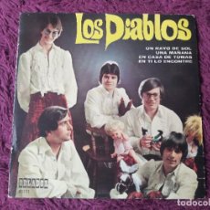 Discos de vinilo: LOS DIABLOS – UN RAYO DE SOL, VINYL 7” EP 1970 SPAIN CLUB EDITION 10.191. Lote 338530708