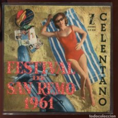Discos de vinilo: A- ADRIANO CELENTANO. SAN REMO 1961. ZAFIRO EP. BUENO. Lote 338545303