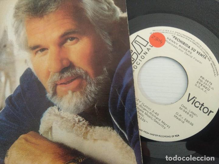 Discos de vinilo: KENNY ROGERS/CRAZY/SINGLE PROMOCIONAL. - Foto 2