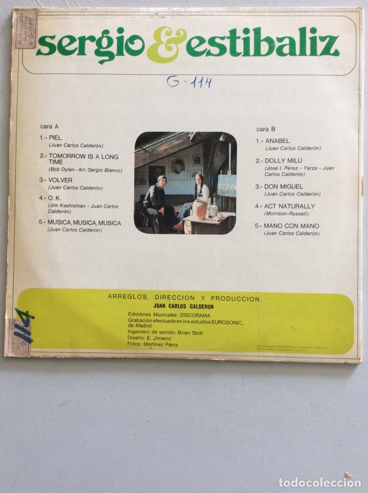 Discos de vinilo: Sergio & Estibaliz. Piel. - Foto 2