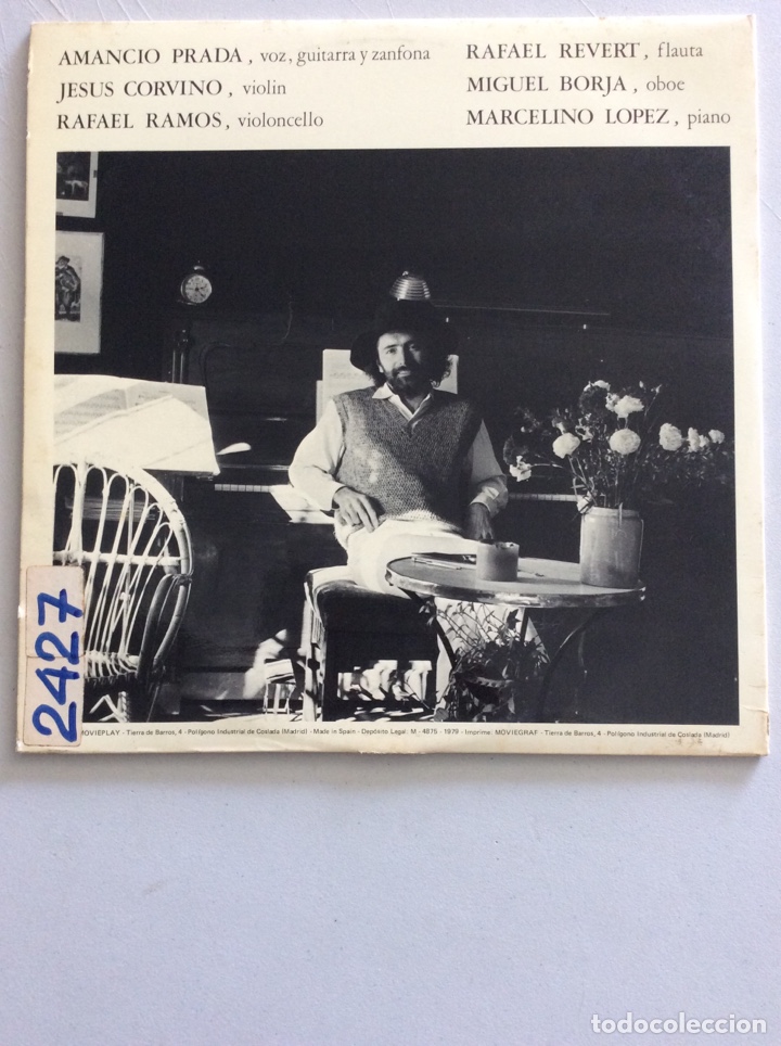 Discos de vinilo: Amancio Prada. Canciones de amor y celda. - Foto 2