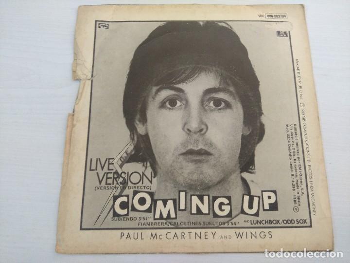 Discos de vinilo: PAUL McCARTNEY/COMING UP/SINGLE. - Foto 3