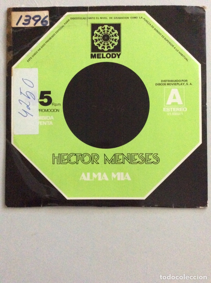 Discos de vinilo: Hector Meneses. Alma mia. - Foto 2