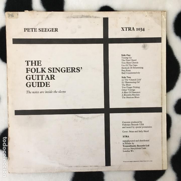 Discos de vinilo: VINILO LP - PETE SEEGER - GUITAR GUIDE - XTRA 1034 1966 - Foto 2