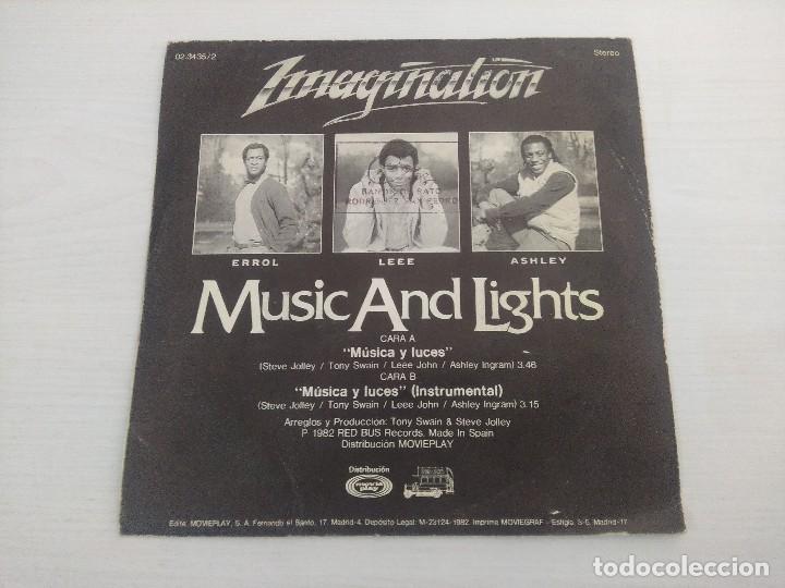 Discos de vinilo: IMAGINATION/MUSIC AND LIGHTS/SINGLE. - Foto 3