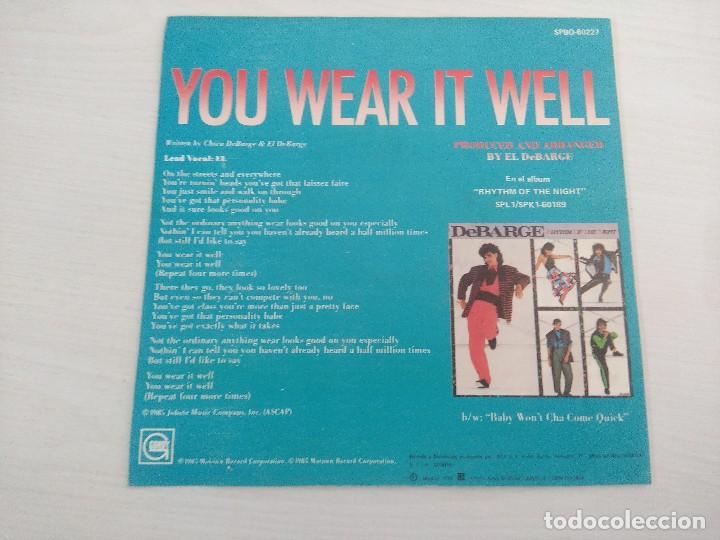 Discos de vinilo: DEBARGE/WHOS JOHNNY/SINGLE. - Foto 3