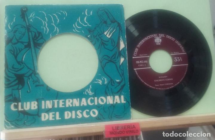 Discos de vinilo: Debussy. Childrens corner. Piano Robert Cornman. Single - Foto 1
