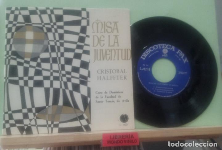 Discos de vinilo: Crist&oacute;bal Halffter. Misa de la juventud. Discoteca Pax 1966 -- EP - Foto 1