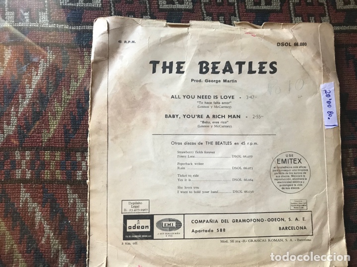 Discos de vinilo: The Beatles. Al you need is Love. Emi-Odeon - Foto 2