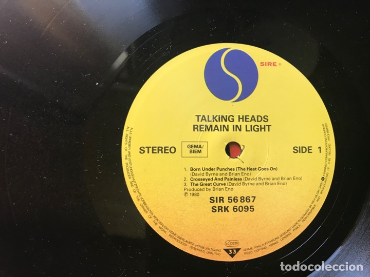 Discos de vinilo: Talking Heads. Remain un light - Foto 3