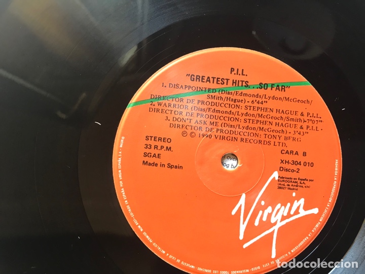 Discos de vinilo: Public Image LTD. So far. The greatest hits. - Foto 6