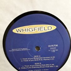Discos de vinilo: WHIGFIELD ‎– THINK OF YOU. Lote 339149258