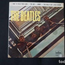 Discos de vinilo: EP SINGLE THE BEATLES I WANT TO HOLD YOUR HAND, THIS BOY, MONEY, ODEON, DSOE 16.576, AÑO 1964.