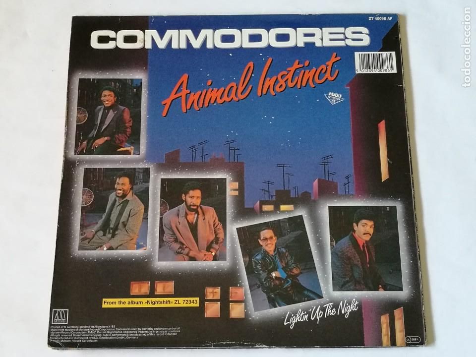 Discos de vinilo: Commodores - Animal Instinct - 1985 - Foto 2