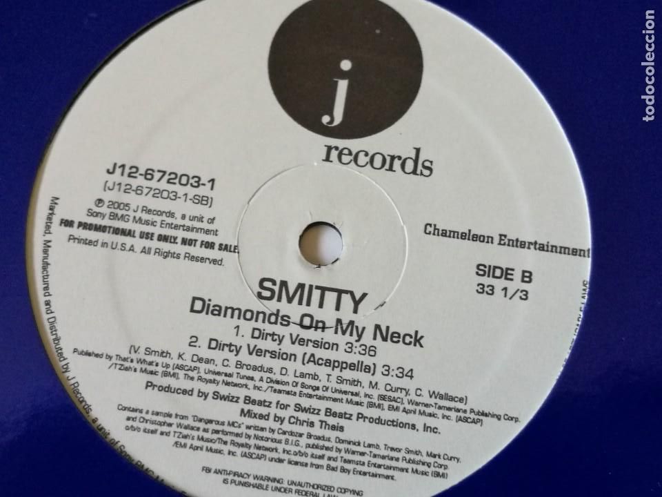 Discos de vinilo: Smitty - Diamonds On My Neck - 2005 - Foto 2