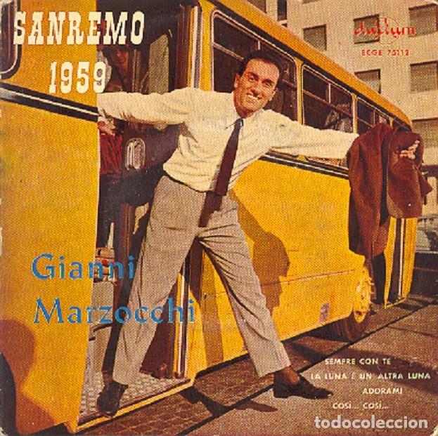 Dischi in vinile: Gianni Marzocchi - Sempre con te; Adorami; Cos&iacute;... cos&iacute; + 1 - DURIUM ECGE 75112 - 1959