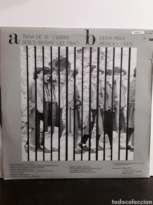 Discos de vinilo: Crisis Affair &lrm;&ndash; Tras De Tu Cristal ... - Foto 2