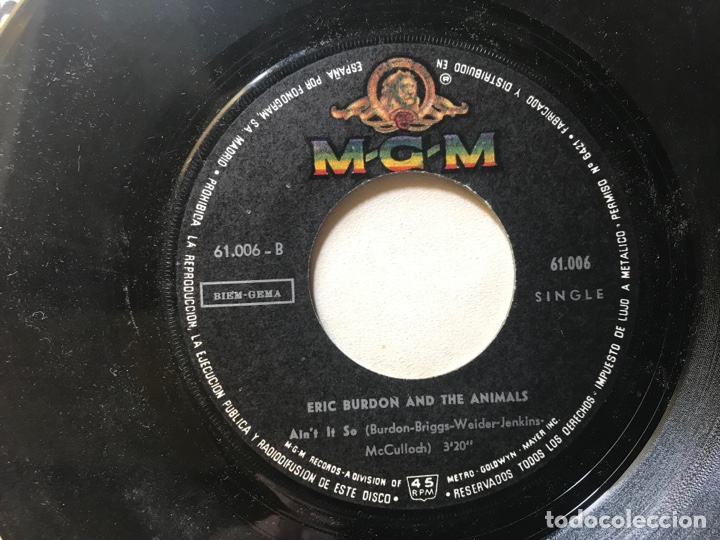 Discos de vinilo: Eric Burdon and the Animals. Monterey. MGM - Foto 4