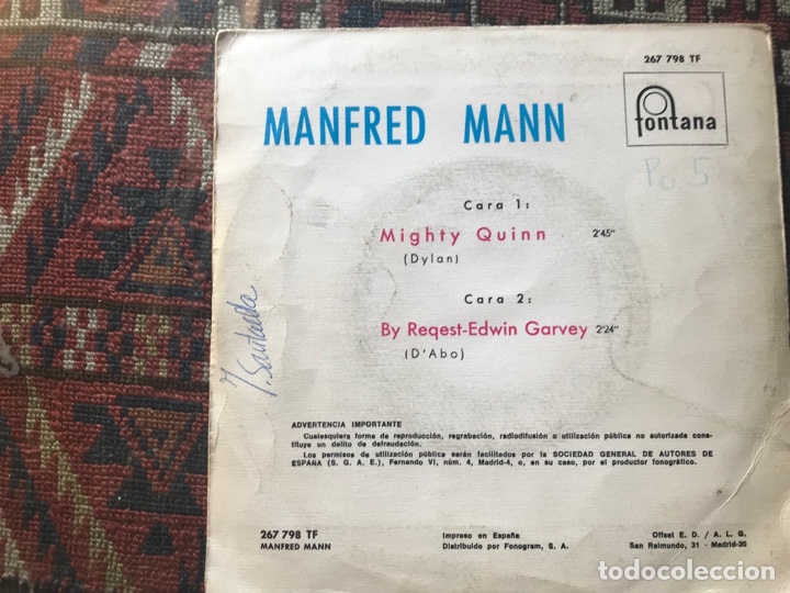 Discos de vinilo: Manfred Mann. Mighty Quin. Fontana - Foto 2