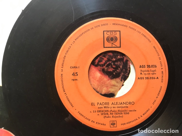 Discos de vinilo: Las alegres canciones del padre Alejandro. La creaci&oacute;n. CBS - Foto 3