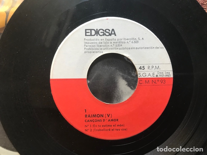 Discos de vinilo: Raimon V. Can&ccedil;ons d&rsquo;amor. Edigsa - Foto 3